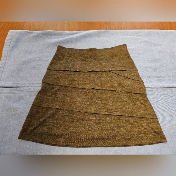 Prana Brown Layered Mini Skirt - Picture 1 of 5